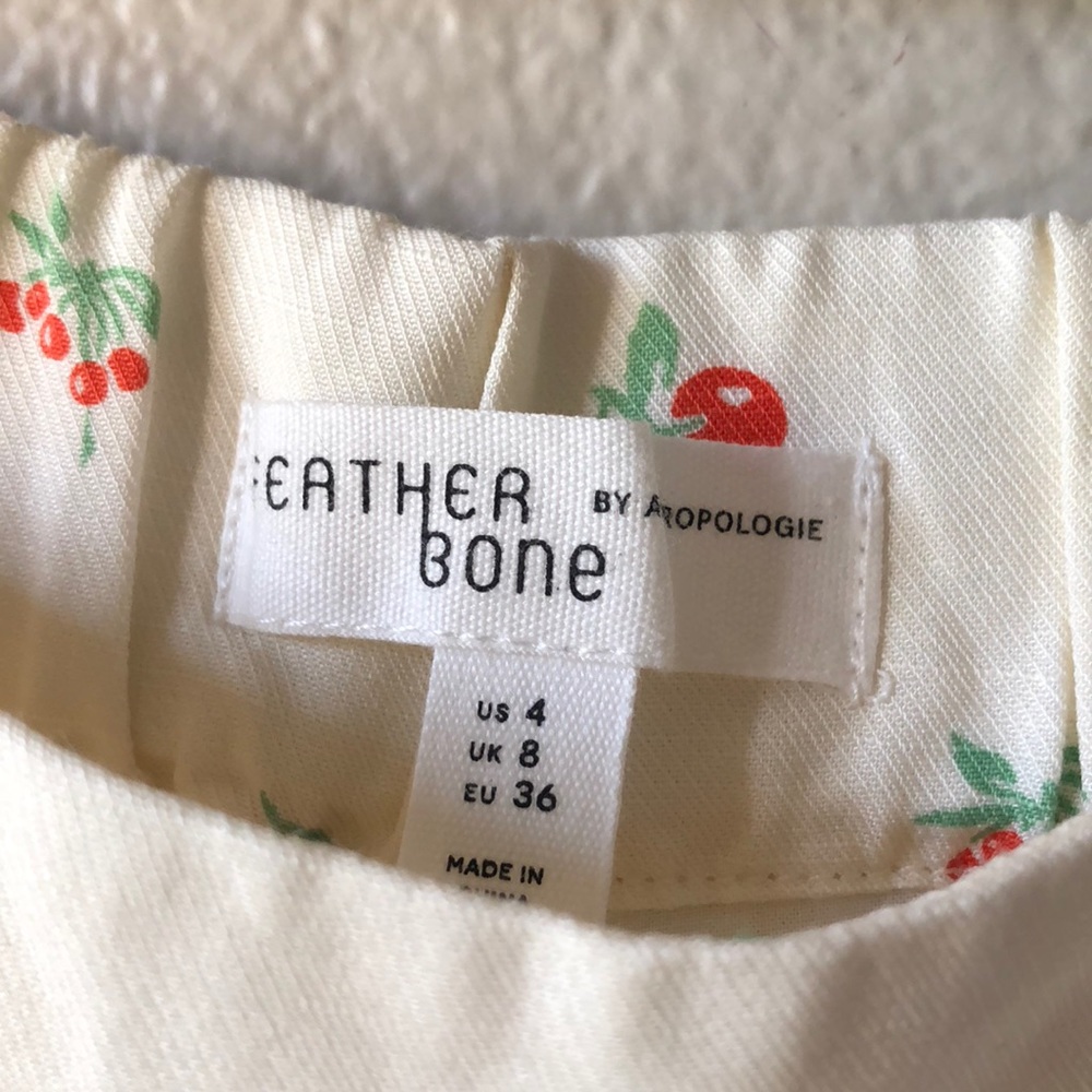 Anthropologie Feather Bone Flare Cherry Pants - Picture 4 of 8